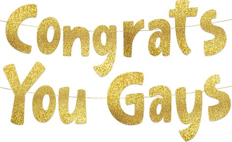 Amazon Congrats You Gays Lesbian Bachelorette And Gay Bachelor Party Engayged Banner