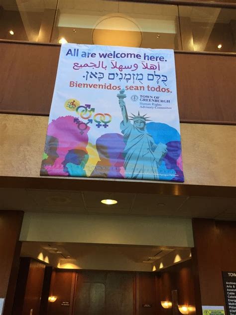 New Banner At Greenburgh Town Hall Welcomes All In Different Languages ...