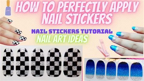 How to perfectly apply nail art stickers| Nail art sticker tutorial ...