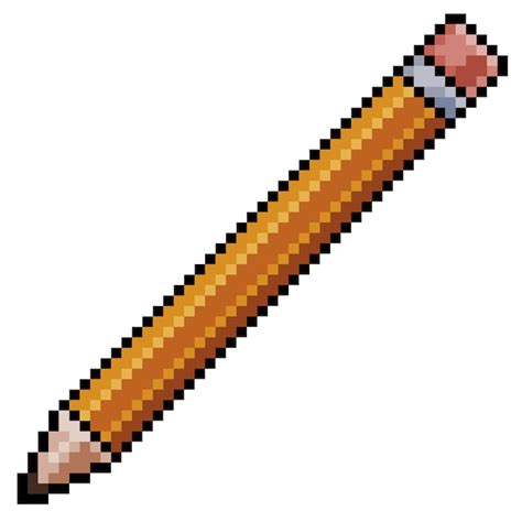 Icono De L Piz De Pixel Art Para Fondo Blanco De Bits De Juego Vector