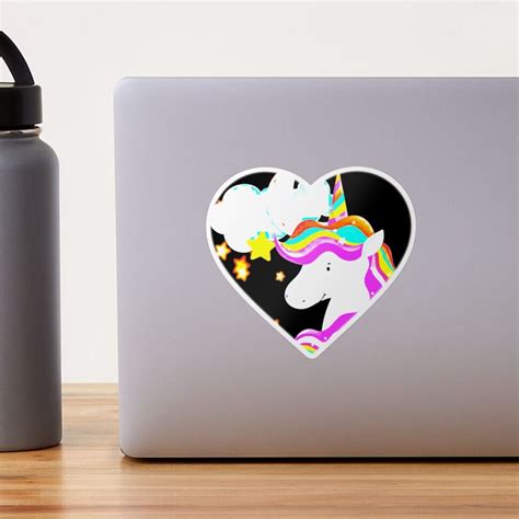 Lovely Unicorn Heart Sticker