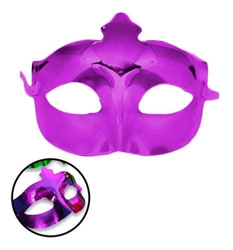 Máscara De Carnaval De Lujo Venice Lisa Color Morado Mercadolibre