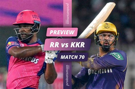 IPL 2024 Match 70 RR Vs KKR Match Preview Playing XI Players To