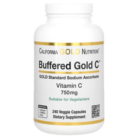 California Gold Nutrition Buffered Vitamin C капс 750 мг 240 шт