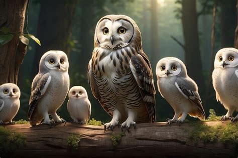 Premium Photo A Scene From The Movie The Owl And Her Babies