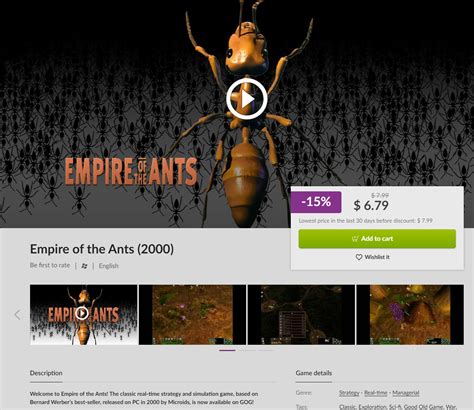 Wario64 On Twitter Empire Of The Ants 2000 Is 6 79 On GOG Https