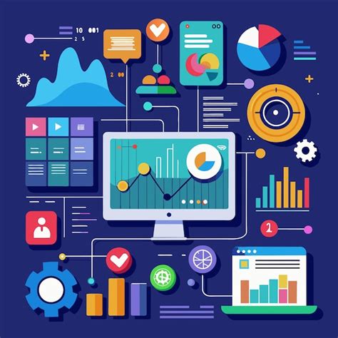premium vector  colorful graphic   computer   chart  charts
