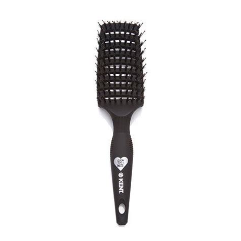 Kent Oooh Curved And Vented Soft Natural Boar Bristle Hair Brush For