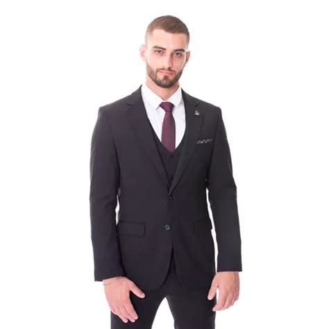 Traje Hombre Aldo Conti Black T Env O Gratis