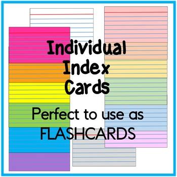 Index Cards / Flashcards Clip Art Set by Robin Zorn | TpT