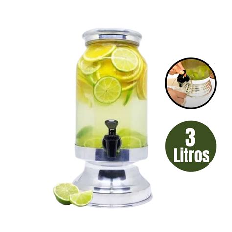 Suqueira De Vidro Torneira Suporte Dispenser Litros Shopee Brasil