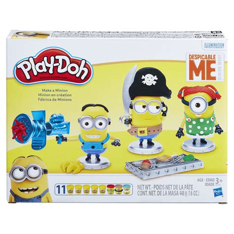 Play Doh Despicable Me Minions Make A Minion Set With 11 Cans Of Dough