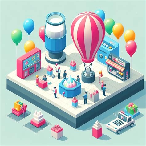 Premium Photo Vector Flat Isometric Concept Of 3 D Illustration