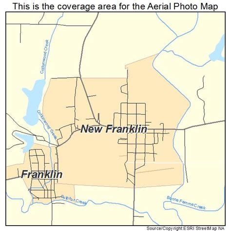 Aerial Photography Map of New Franklin, MO Missouri