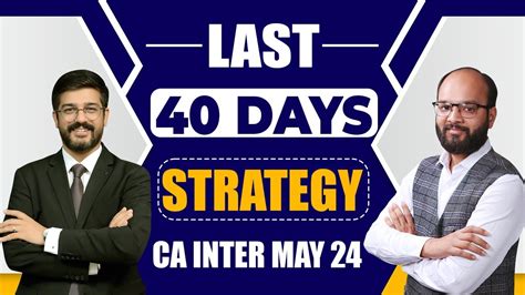 Last 40 Days Strategy CA Inter Sep 2024 How To Pass In CA Inter Sep