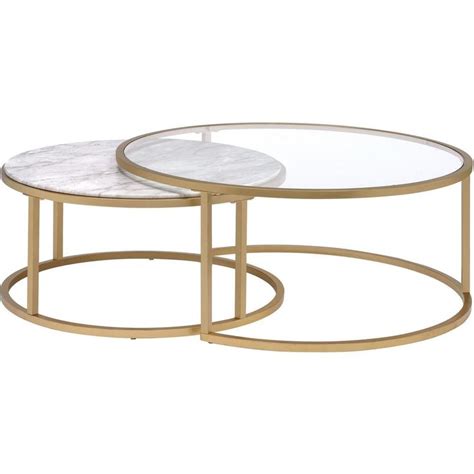 Gold Round Nesting Tables Homystyle