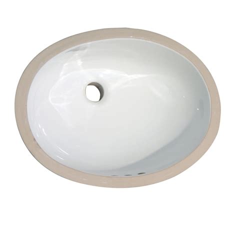 Shop Barclay Rosa White Undermount Oval Bathroom Sink with Overflow at ...