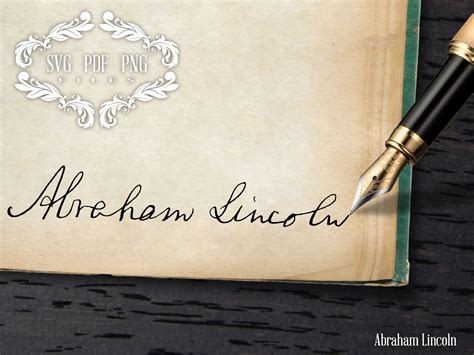 Abraham Lincoln Signature Digital Download for Cricut and | Etsy