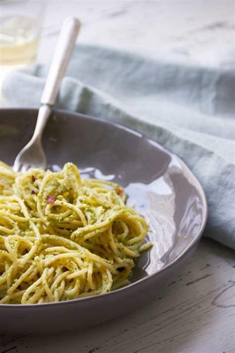 Pasta With Edamame Mint And Basil Pesto — The Mom 100