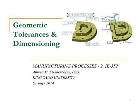 Ppt Geometric Tolerances And Dimensioning Powerpoint Presentation Id