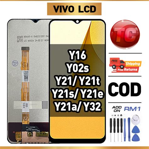 LCD VIVO Y16 Y02s Y21 Y21t Y21s Y21e Y21a Y32 Compatible For