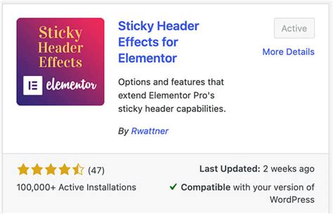 How To Easily Create A Sticky Header With Elementor PluginsForWP