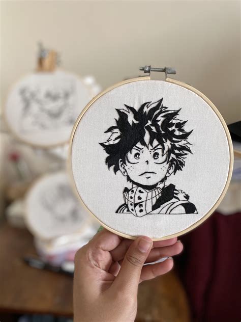 Currently enjoying anime embroidery. Deku from My Hero Academia. : r ...