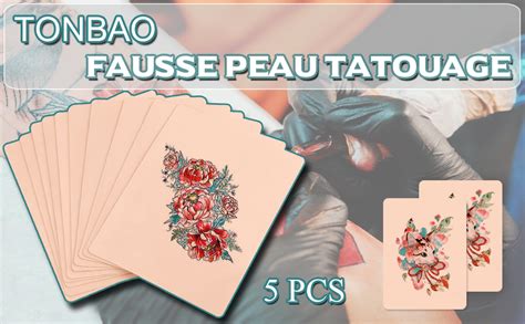 Peau Synth Tique Tatouage Tonbao Pcs Fausse Peau Tatouage Double