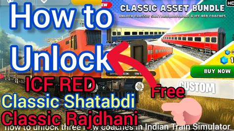 Free Unlock Icf Red Classic Rajdhani Classic Shatabdi Coach In Indian