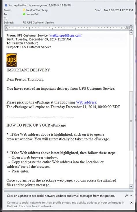 New Scam Email Disguised As Ups Epackage Networks Unlimited