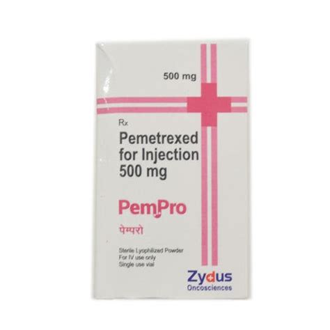 Pempro Pemetrexed Injection Zydus Oncosciences 1 Vial At Rs 2624 76 Vial In Mumbai