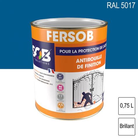 Peinture Professionnelle Antirouille Fersob Ral 5017 Bleu Signalisation