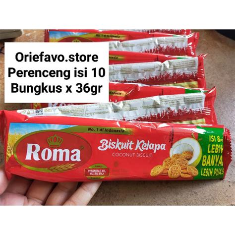 Jual Roma Kelapa Sachet 36gr Perenceng Isi 10 Bungkus Shopee Indonesia