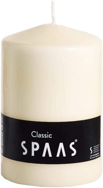 Spaas Unscented Pillar Candle Mm Hours Ivory Amazon Co