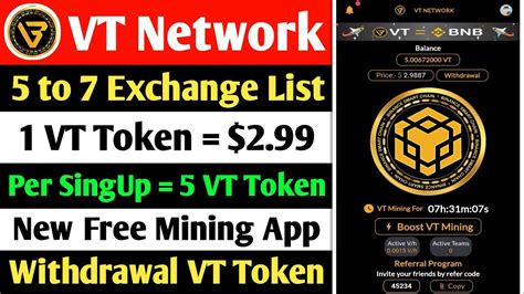 Vigor Token New Free Mining App Exchange List On Vt Coin New