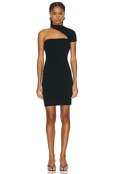 David Koma Net Line Insert Dress In Black Fwrd