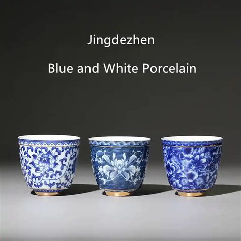 Tasse Th En Porcelaine Bleue Et Blanche Jingdezhen Chinoise Petit