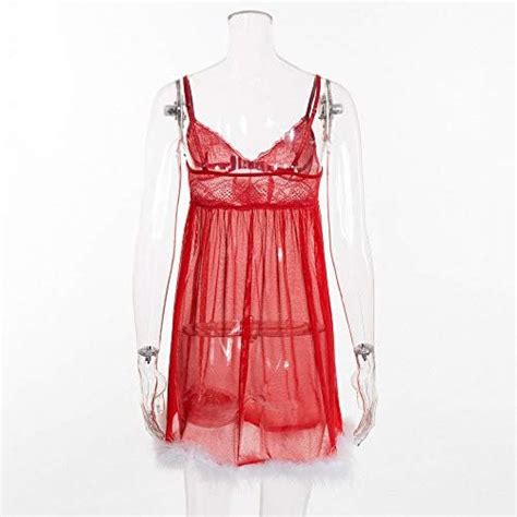 Sexy Lingerie Donna Babydoll Lingerie Sexy In Pizzo Set Abito Natalizio