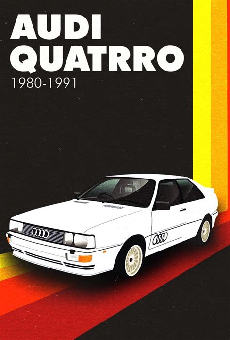 Vintage Audi Quatrro Poster Design Vintage Poster Design Audi