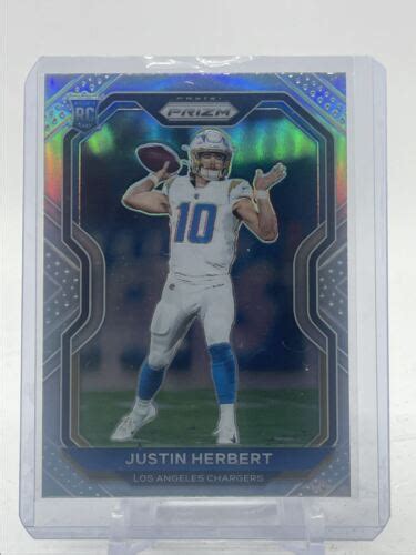 Justin Herbert Panini Prizm Rookie Silver Prizm Chargers Rc Q