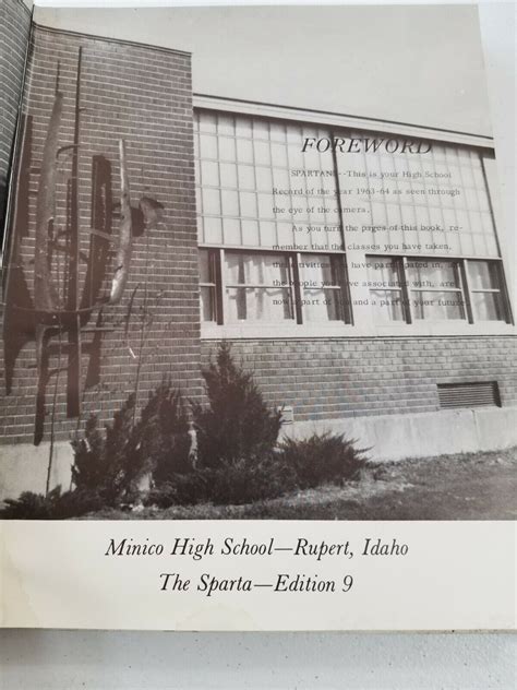 1964 Minico High School Spartan Yearbook Rupert Idaho 1963 1964 Volume