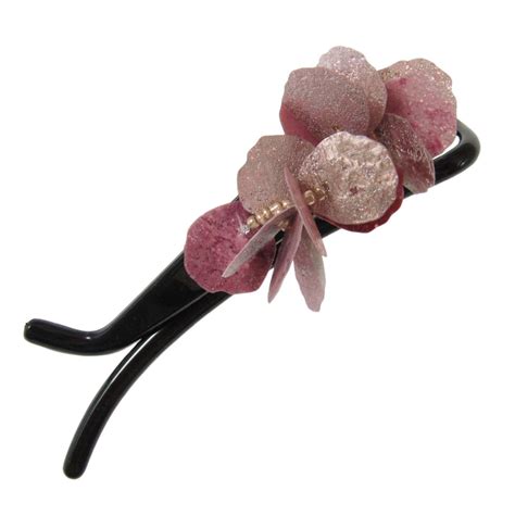 Barrette Cheveux Croisée Pétales Roses Barrette Cheveux Petale De