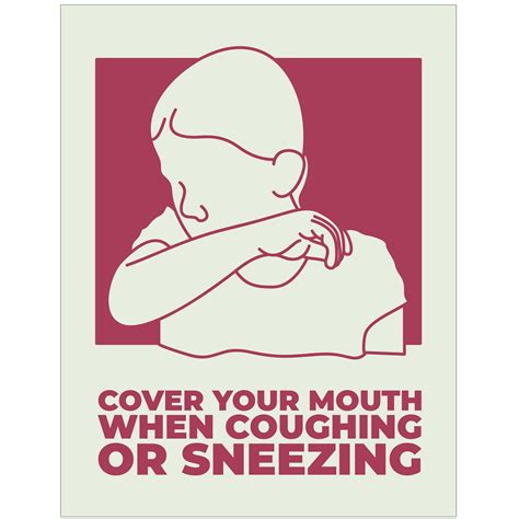 Cover Your Mouth When Coughing Or Sneezing Poster Plum Grove