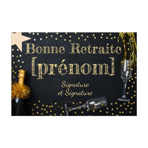 Carte Felicitation Voeux Retraite Champagne Doree Gratuit à Imprimer