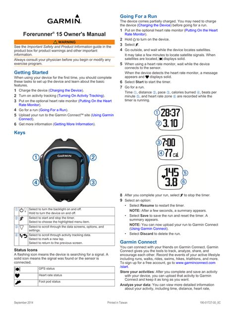 Garmin Forerunner Forerunner Owner S Manual Manualzz