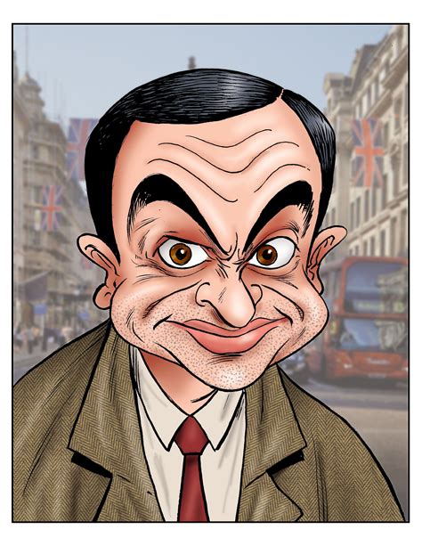 Mr Bean Rowan Atkinson Caricature Caricature Mr Bean Illustration