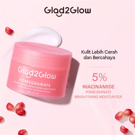 Glad Glow Pomegranate Niacinamide Brightening Moisturizer G