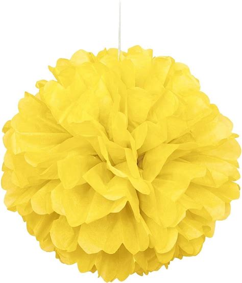 Amazon Pcs Yellow Tissue Hanging Paper Pom Poms Hmxpls Flower