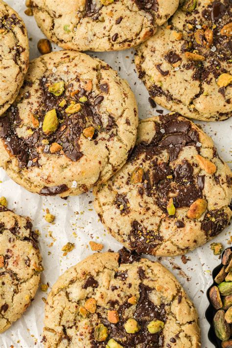 Pistachio Olive Oil Chocolate Chunk Cookies Sift With Kima