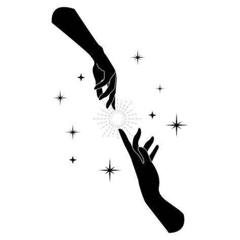 Premium Vector Magical Hands With Stars